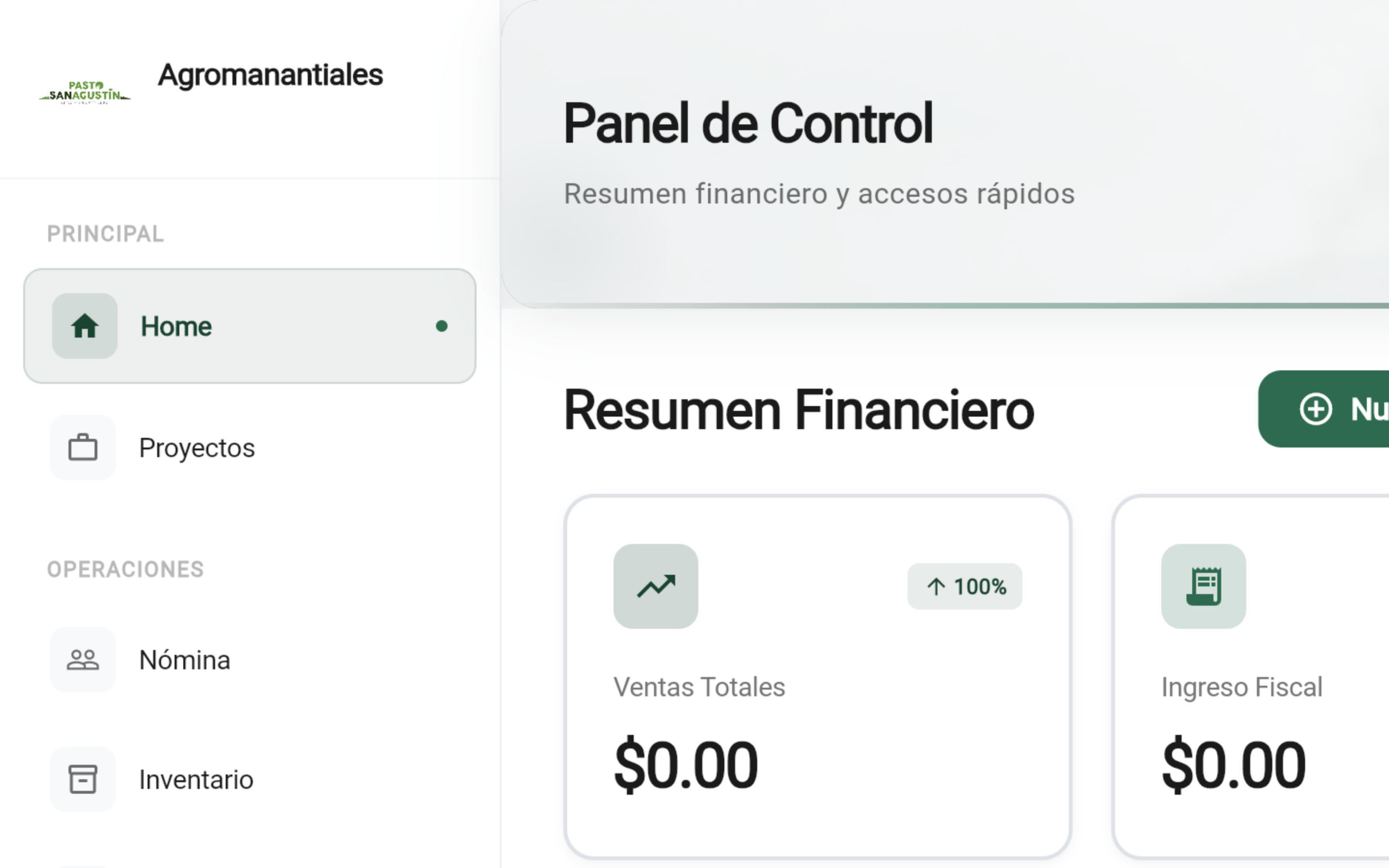 Project Management — "Proyecto - Luciano Díaz": start Jan 20 2026, budget $47,481, paid $0 (0%). Created from quote #RM2U50Q9. Filters: All phases. Project search